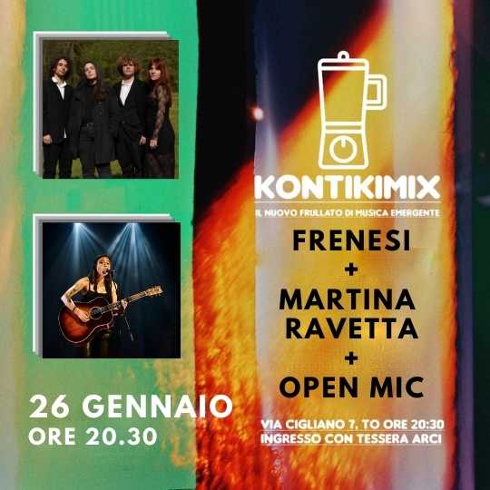 Locandina Kontiki Mix 26 gennaio
