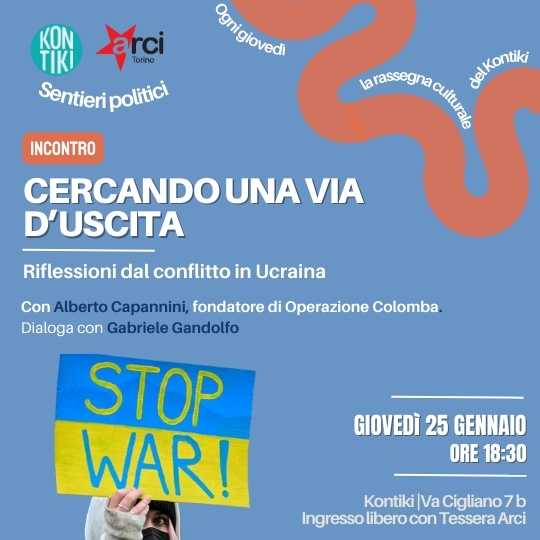 Locandina Sentieri Politici del 25/01: "Cercando una via d'uscita"