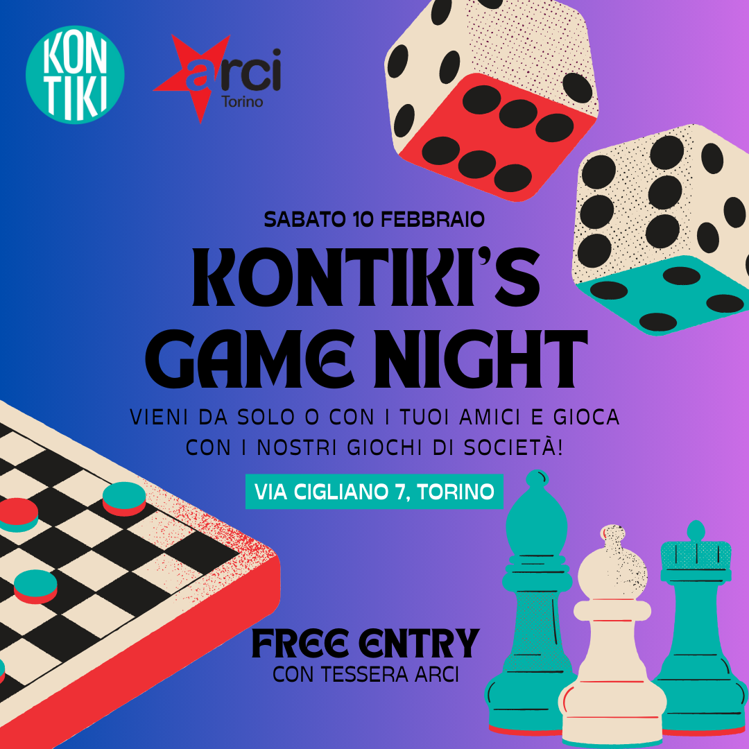 Locandina serata giochi 10 febbraio 2024