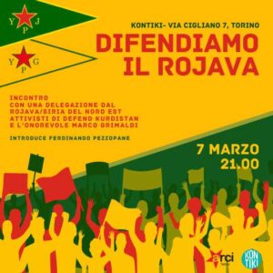 Locandina Difendiamo il Rojava