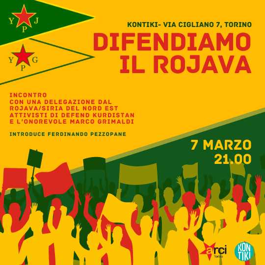 Locandina Difendiamo il Rojava