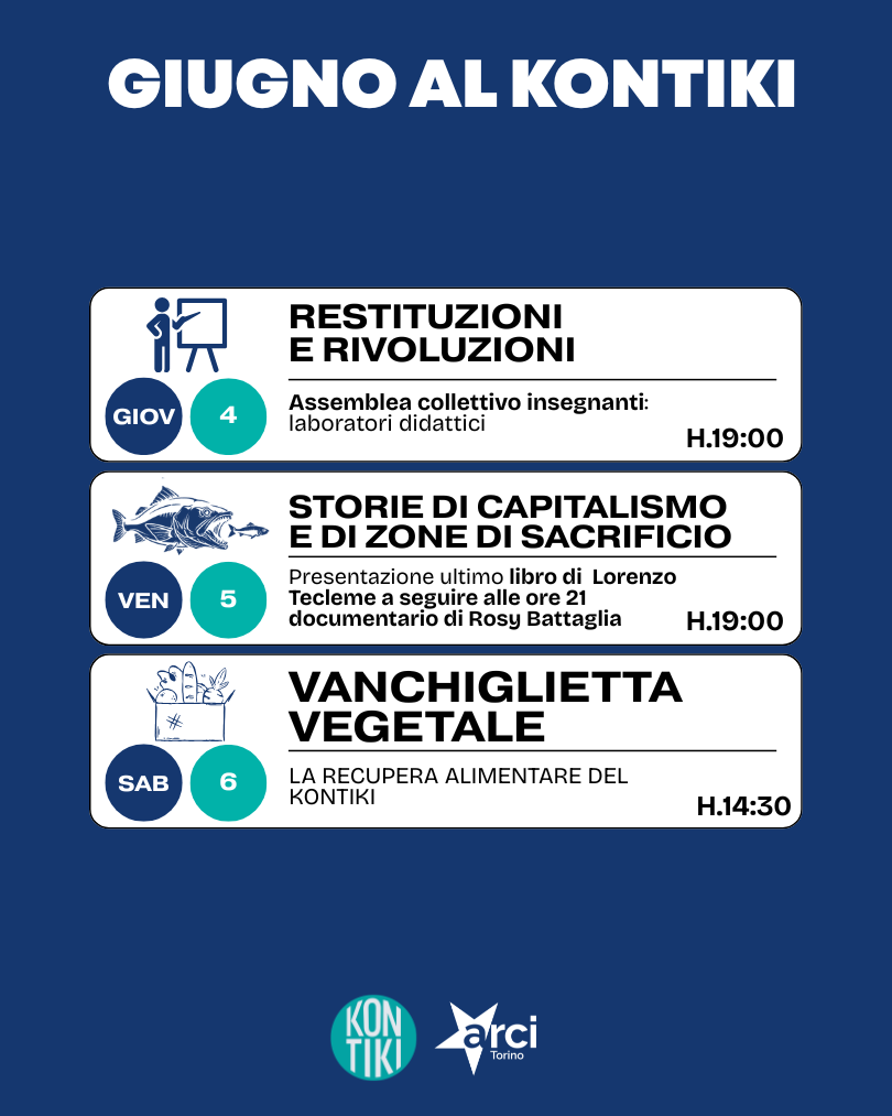 Giovedì 4: Restituzioni e rivoluzioni Venerdì 5: Storie di capitalismo e di zone di sacrificio Sabato 6: Vanchiglietta vegetale
